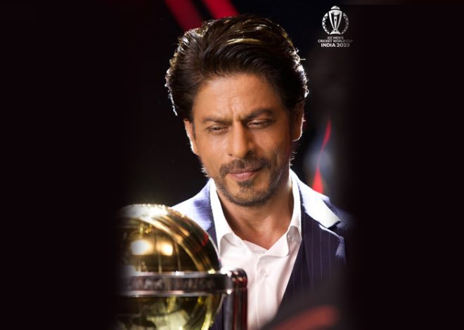Shah Rukh Khan Poses with ODI World Cup Trophy on July 19, 2023