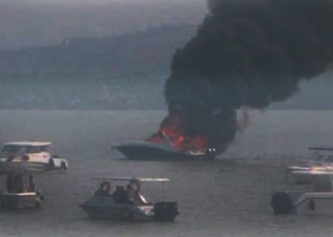 Billowing Smoke Pillars Over Alibag as Luxury Boat Succumbs to Fire