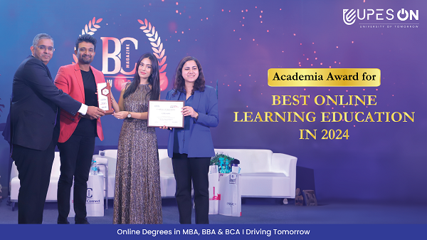 UPES ON Honoured with the Prestigious ‘Academia Award for Best Online Learning Education in 2024’