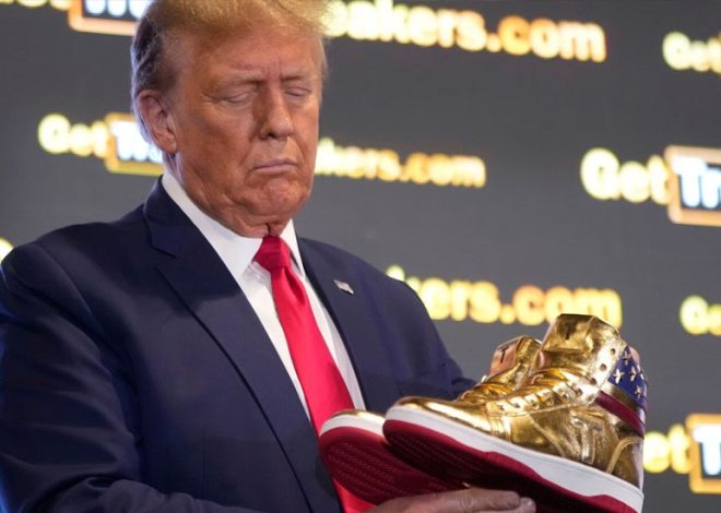 Former President Trump Launches $399 Shoe Line at Philadelphia Sneaker Convention