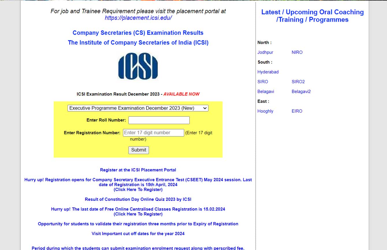 ICSI CS Professional Result: CSIR Professional December result released, download it immediately from this link