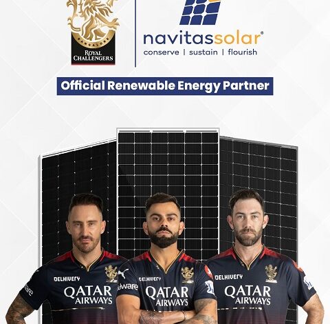 Navitas Solar Partners with Royal Challengers Bangalore (RCB) as its Official Renewable Energy Partner for T20 Season 2024