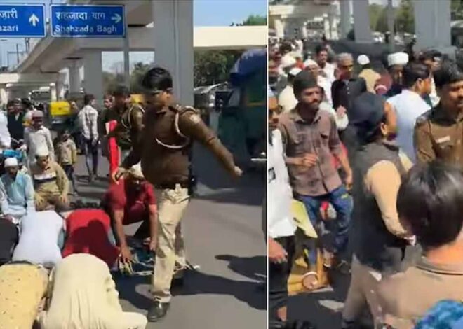 Delhi Police Officer Suspended: Policeman Suspended After Allegedly Kicking Worshippers in Delhi’s Indralok