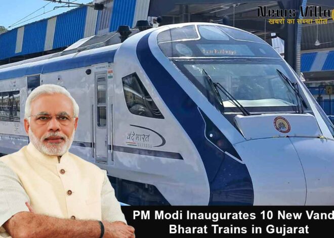 PM Modi Inaugurates 10 New Vande Bharat Trains in Gujarat